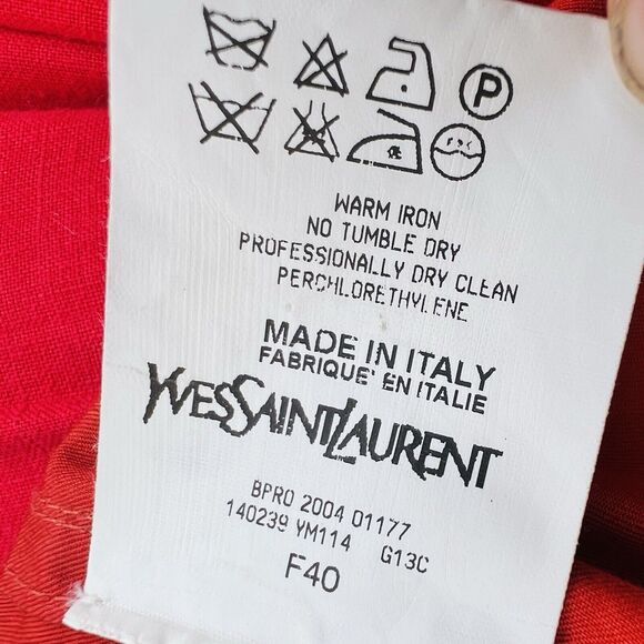 Tom Ford For Yves Saint Laurent 2004 Bright Orange Rope Closure Satin Trim Vest - Picture 6 of 11